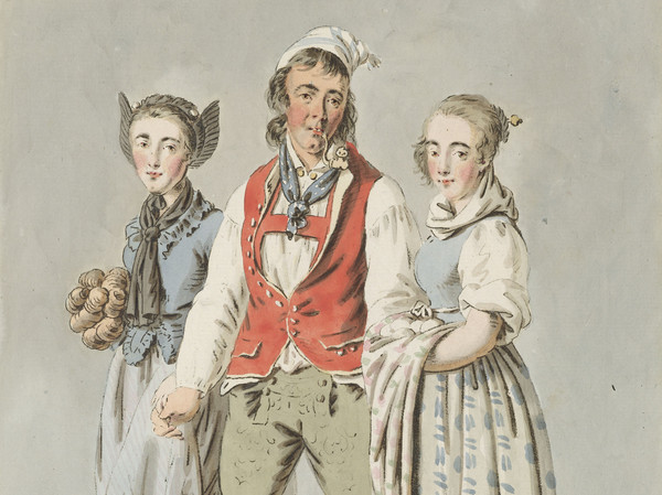 I figli di Ulrich Bräker in costume tradizionale del Toggenburgo