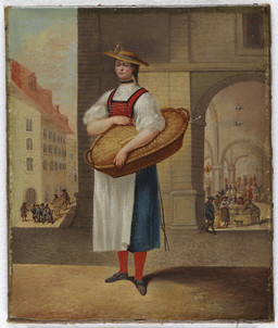 Femme en costume folklorique du canton de Berne