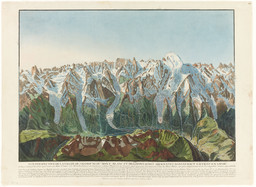 Veduta panoramica del massiccio del Monte Bianco