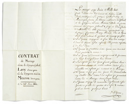 Contrat de mariage d'Henriette-Louise de Meuron et Gabriel Lory «Fils»