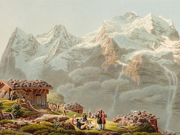 Eiger, Mönch und Jungfrau von der Wengernalp aus gesehen