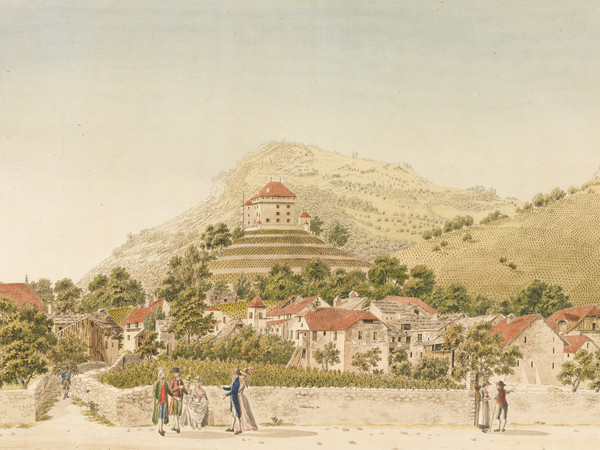 Veduta del Castello e dei vigneti di Châtelard