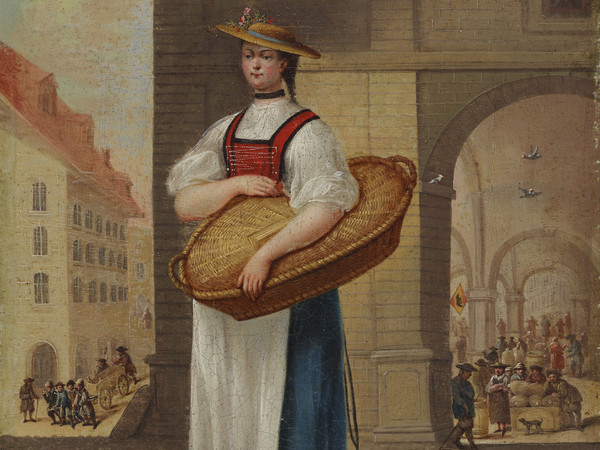 Femme en costume folklorique du canton de Berne