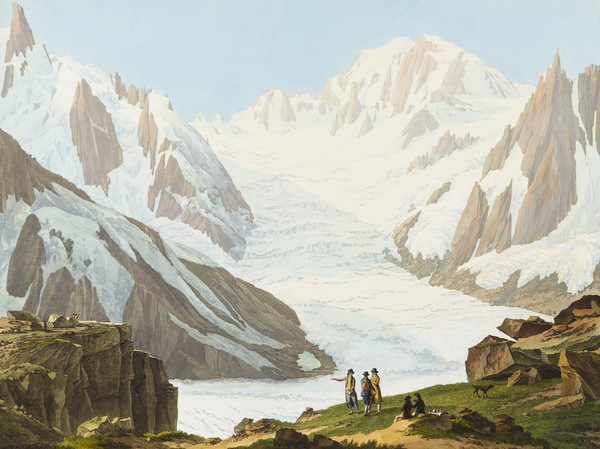 Glacier du Tacul von Le Couvercle aus gesehen.
