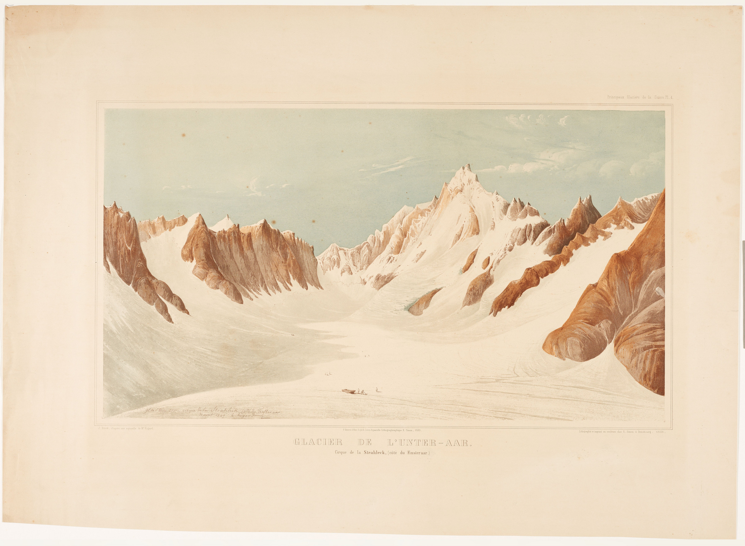 Glacier du Finsteraar et monts avoisinants