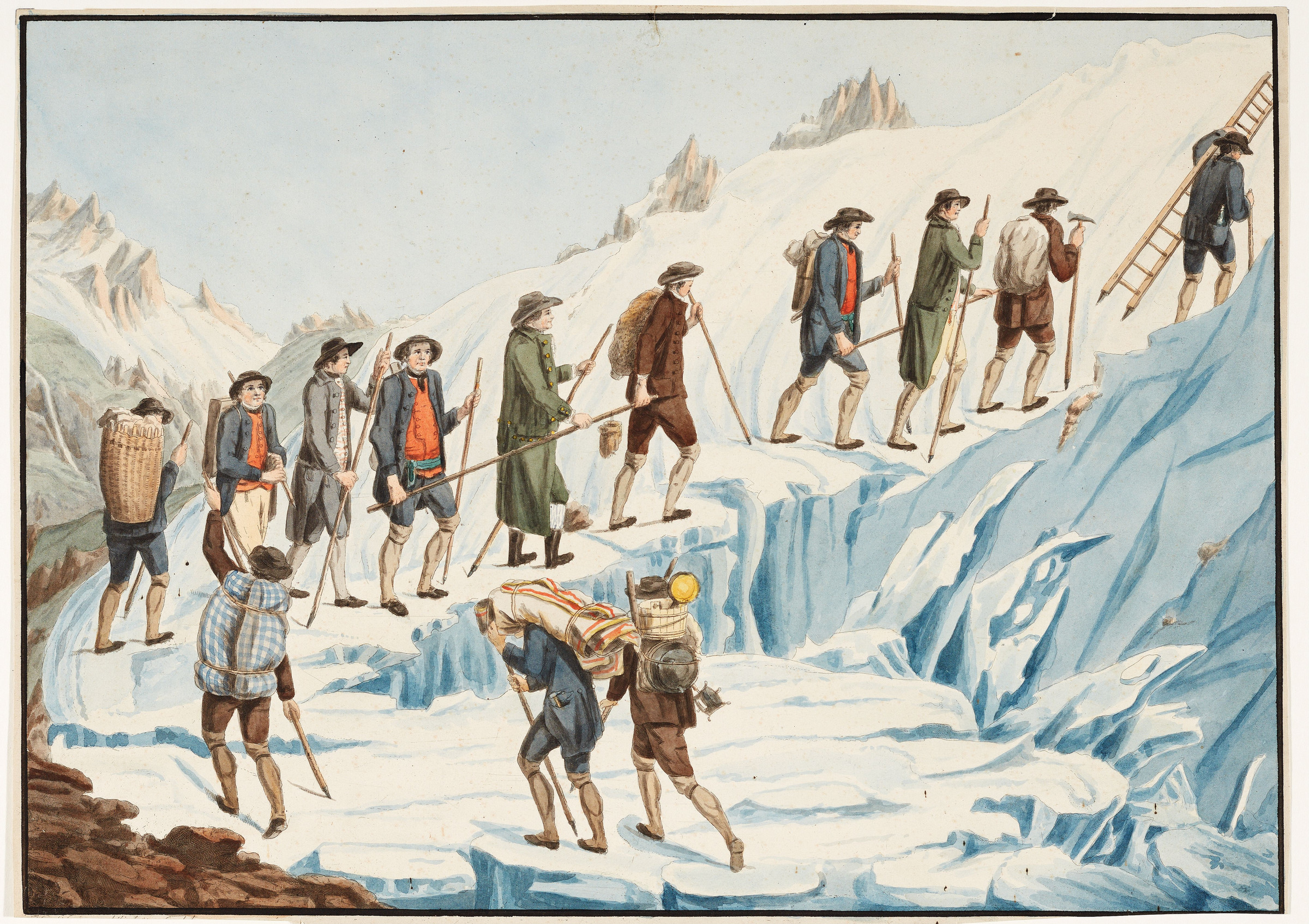 Ascension du Mont Blanc par le savant genevois Horace-Bénédict de Saussure 