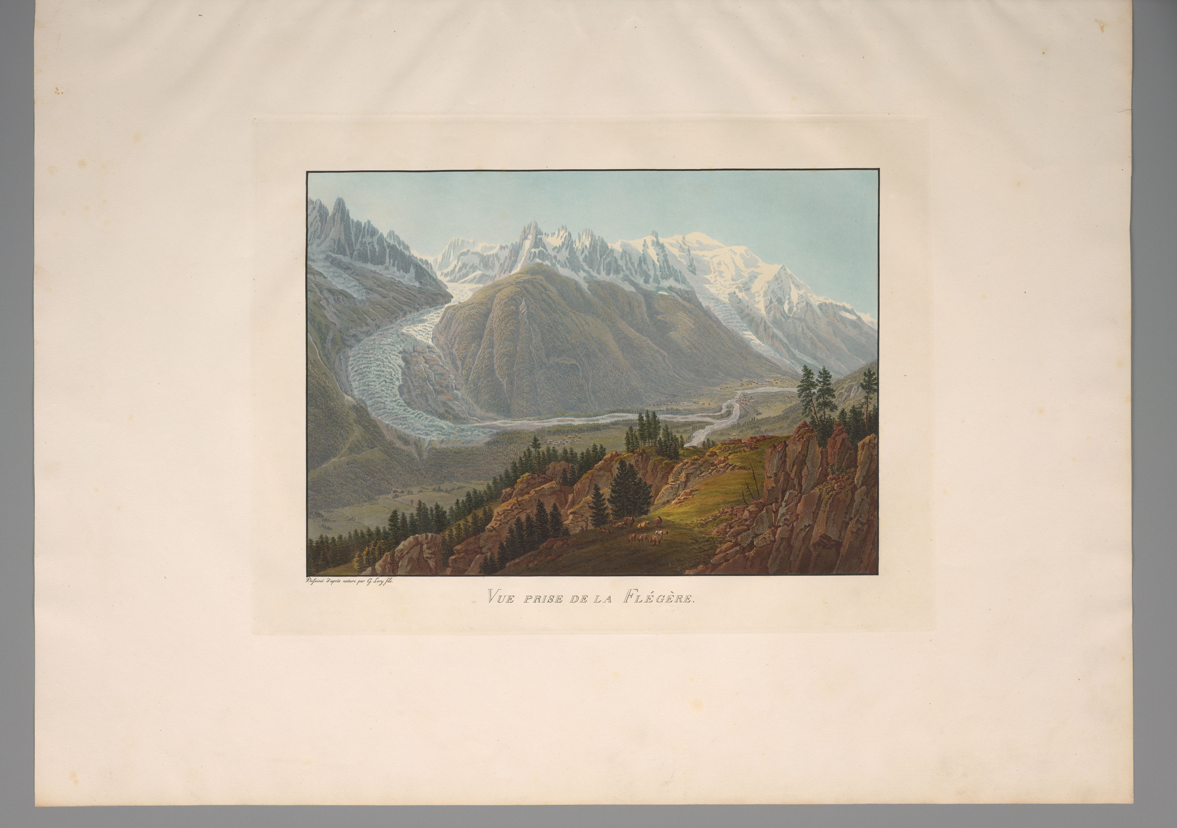 Chamonix, Umgebung. Arve; Glacier des Bossons; Mer de Glace; Mont Blanc; Vallée de Chamonix