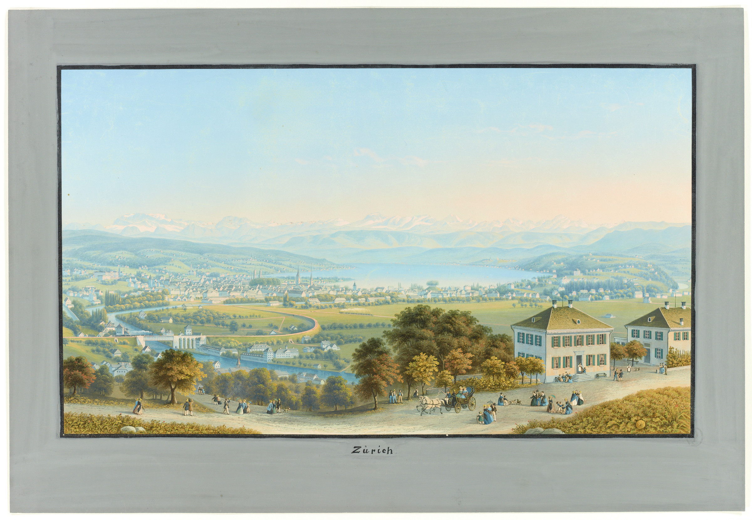 Blick auf Zürich vom Waidberg aus
