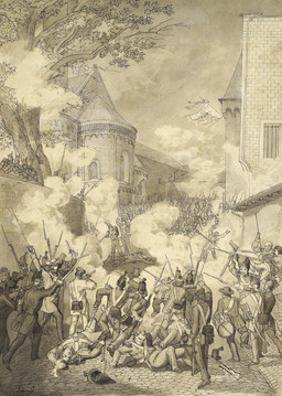 Wiedereinnahme des Schlosses Neuenburg am 4. September 1856