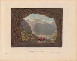 Blick aus dem Innern des Urnerlochs in Richtung Andermatt