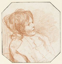 Gabriel Lory "Fils", ritratto a mezzo busto con profilo di un quarto rivolto verso destra